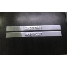 Chevrolet Lacetti Накладки на пороги (2 шт., нерж) УЦІНКА