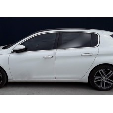 Peugeot 308 2014-2021 Повна окантовка вікон OmsaLine (10 шт., нерж.)