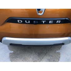 Renault Duster 2018↗ Накладка на задній бампер Carmos V1 (нерж)