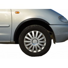 Volkswagen Sharan 2001-2010 рр. Накладки на арки (4 шт, чорні)