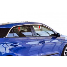 Hyundai I20 2014-2020 Верхні молдинги стекол (4 шт., Нерж)