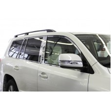 Toyota LandCruiser 200 Повна окантовка вікон і на стійки (нерж)