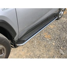Toyota Rav 4 2019+ Бокові пороги Maydos V2 (2 шт., алюміній ↗ нерж)