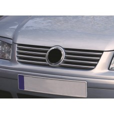 VW BORA Накладки на решітку радіатора (нерж.) 8 шт