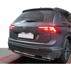 Volkswagen Tiguan 2016+ Задній захист AK001-2 (нерж)