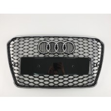 Решітка радіатора Audi A5 2011-2016 рік Чорна з хром рамкою (в стилі RS)