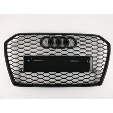 Решітка радіатора Audi A6 2014-2018 рік Чорна (в стилі RS)