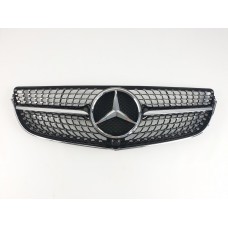 Решітка радіатора на Mercedes E-class Coupe C207 2013-2017 рік Diamond (Чорна з хром вставкою)