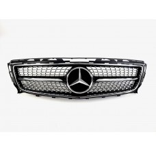 Решітка радіатора на Mercedes CLS-Class C218 2011-2014 рік Diamond (Чорна з хром вставками)