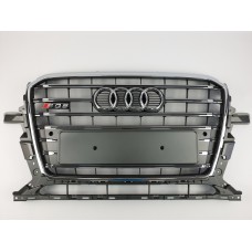 Решітка радіатора Audi Q5 2012-2016 рік Сіра з хромом (в стилі S-Line)