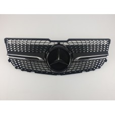 Решетка радиатора на Mercedes GLK-Class X204 2012-2015 год Diamond ( Черная с элементами хрома )