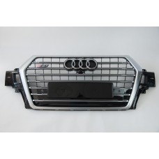 Решітка радіатора Audi Q7 2015-2020 рік  Чорний з сірим (в стилі S-Line)
