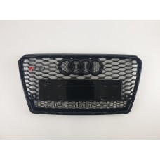 Решітка радіатора Audi A7 2010-2014 рік Чорна Quatro (в стилі RS)