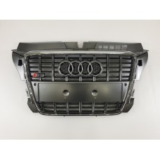 Решітка радіатора Audi A3 2008-2012 рік Сіра з хромом (в стилі S-Line)