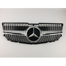 Решетка радиатора на Mercedes GLK-Class X204 2012-2015 год Diamond ( Черная с серым и элементами хрома )