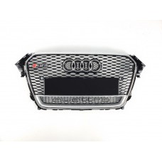 Решітка радіатора Audi A4 2011-2015 рік Чорна з хромом QUATTRO (в стилі RS)