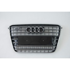 Решітка радіатора Audi A8 2010-2014 рік Чорний з хромом (у стилі W12)