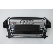 Решітка радіатора Audi Q3 2011-2014 рік Чорна з хромом (в стилі S-Line)