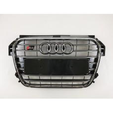 Решетка радиатора Audi A1 2010-2014год Черная с хромом (в стиле S-Line)