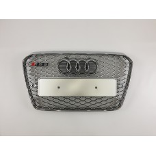 Решітка радіатора Audi A5 2011-2016 рік Сіра з хром рамкою (в стилі RS)