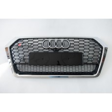 Решітка радіатора Audi Q5 2016-2020 рік Чорний з хром рамкою (в стилі RS)