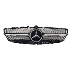 Решітка радіатора на Mercedes CLS-Class C218 2014-2018 рік Diamond (Чорна з хром вставками)