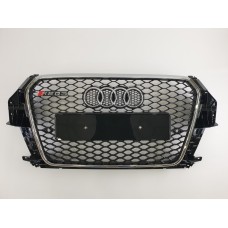 Решітка радіатора Audi Q3 2011-2014 рік Чорний з хромом (в стилі RS)