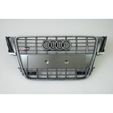 Решітка радіатора Audi A5 2007-2011 рік Сіра з хромом (в стилі S-Line)