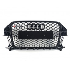 Решітка радіатора Audi Q3 2011-2014 рік Чорна (в стилі RS)