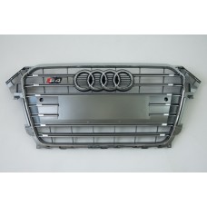 Решітка радіатора Audi A4 2011-2015 рік Сіра з хромом (у стилі S-Line)